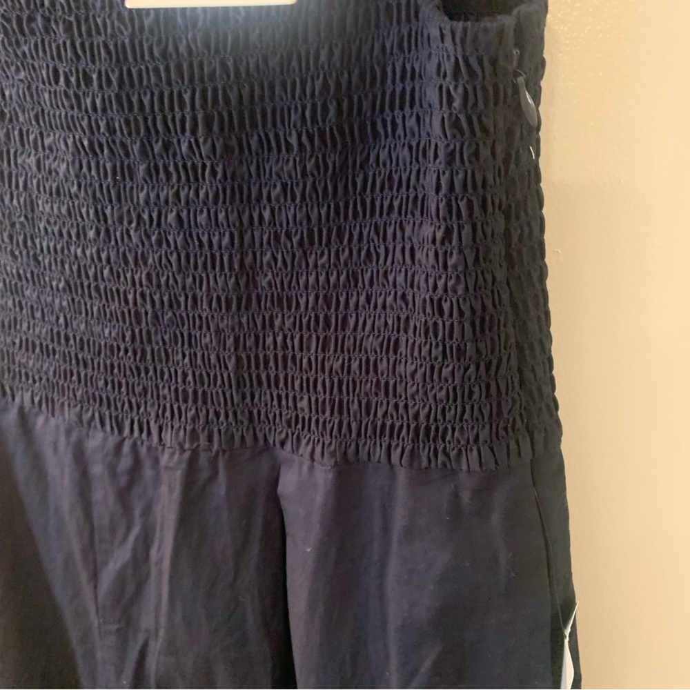 Nordstrom 1901 Cotton Smocked Ruffle Off Shoulder Wide Leg Cropped Jumpsuit - Picture 7 of 15